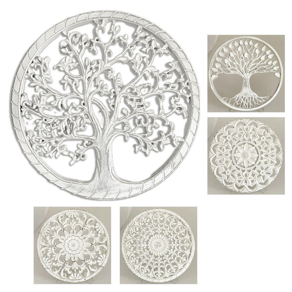 WES 61661 Deco Da Parete White Mandala 40*2*40Cm 5 Ass.