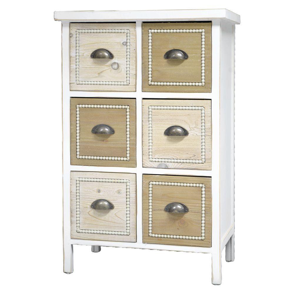 WOT 61991 Mobiletto 6 Cassetti Cottage 57*35*87Cm