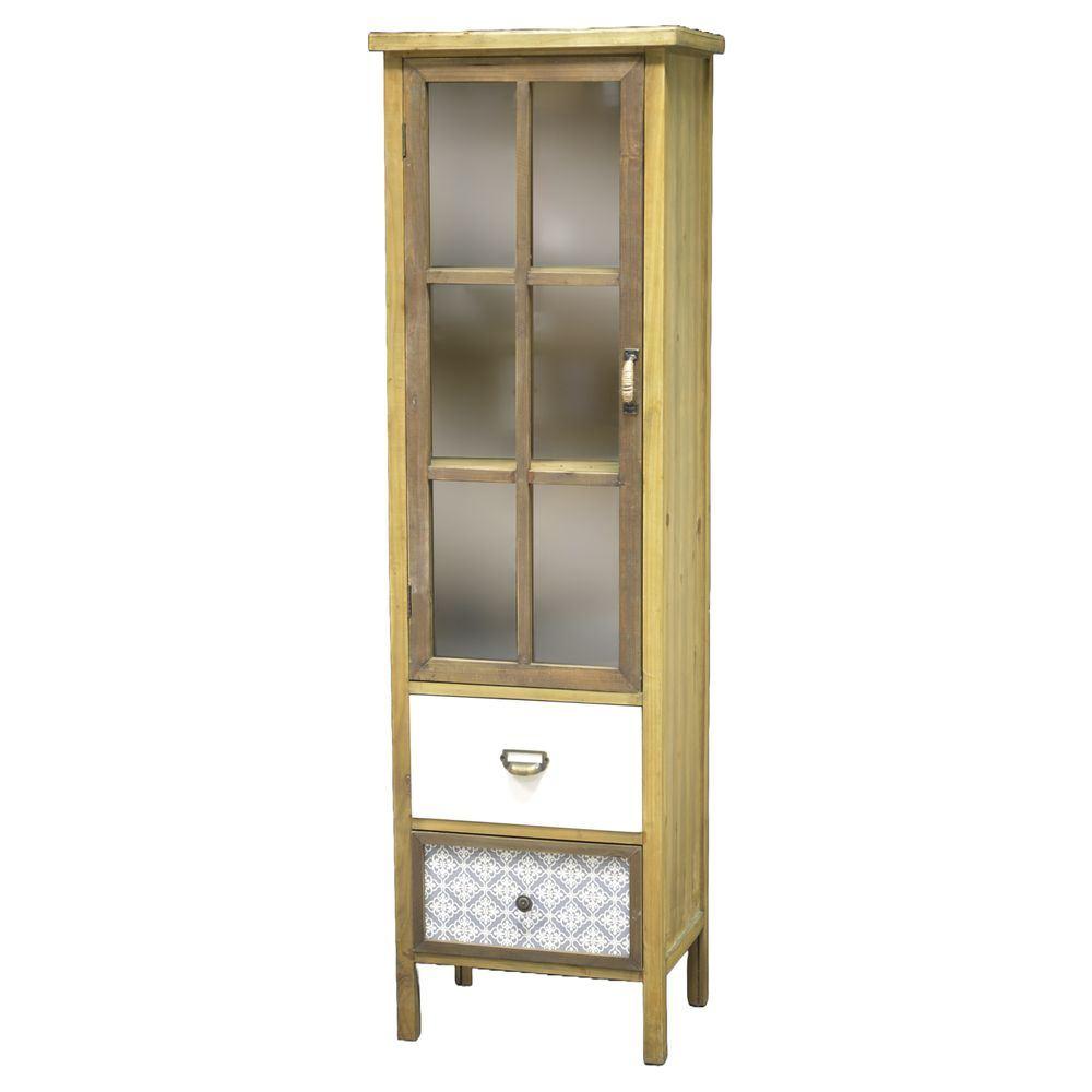 WOT 61994 Vetrina 2 Cassetti Chester 48*35*160Cm