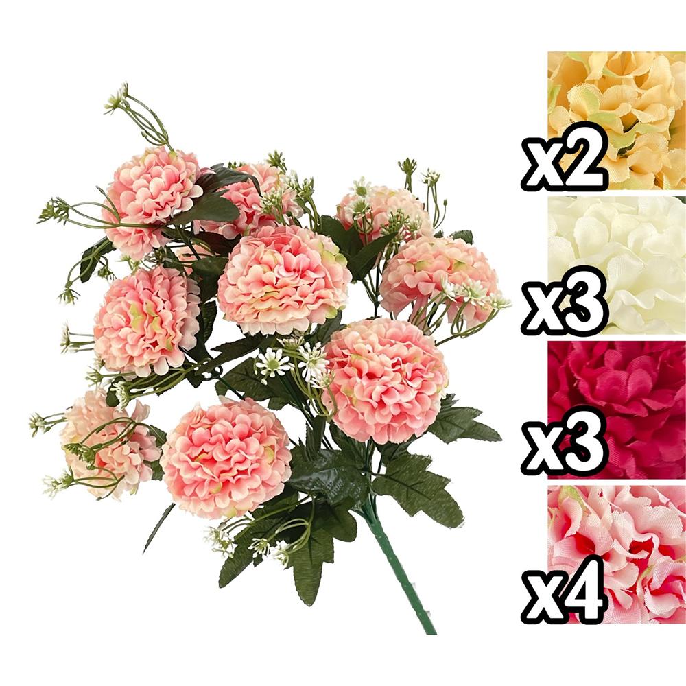 Xia 59447 Composizione Floreale Fiori E Foglie 44Cm 4 Ass.
