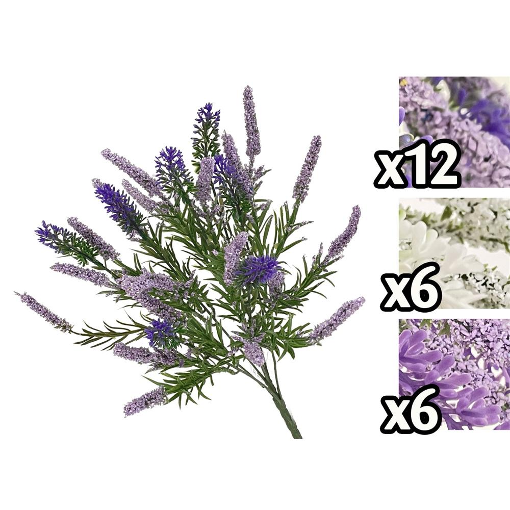Xia 59448 Mazzetto Lavanda Fiorito 46Cm 3 Ass.