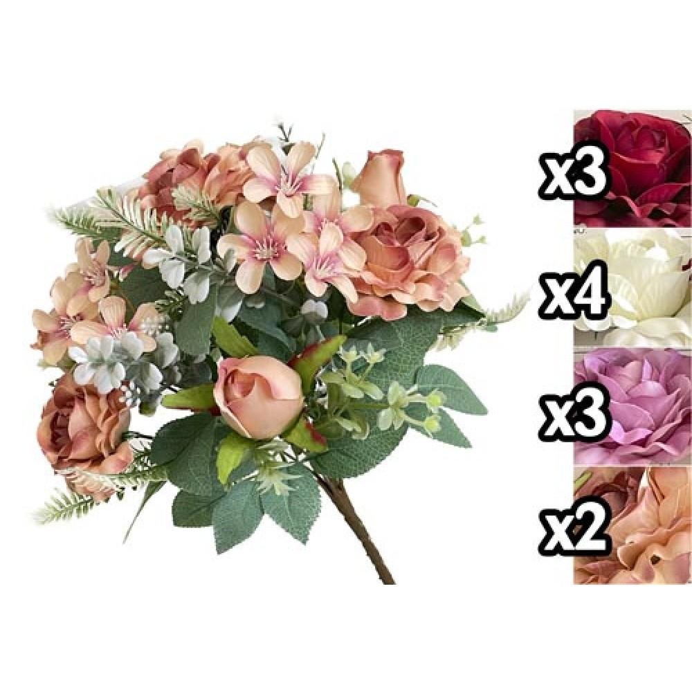 Xia 59937 Bouquet Rose Mazzetto 38Cm 4 Ass. - Assortito - Fiori | Mikasa