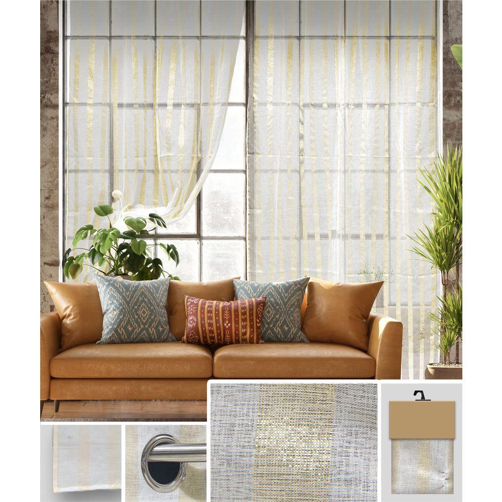 Yan 61856 Tenda Sabrina Gold/White 140*280Cm