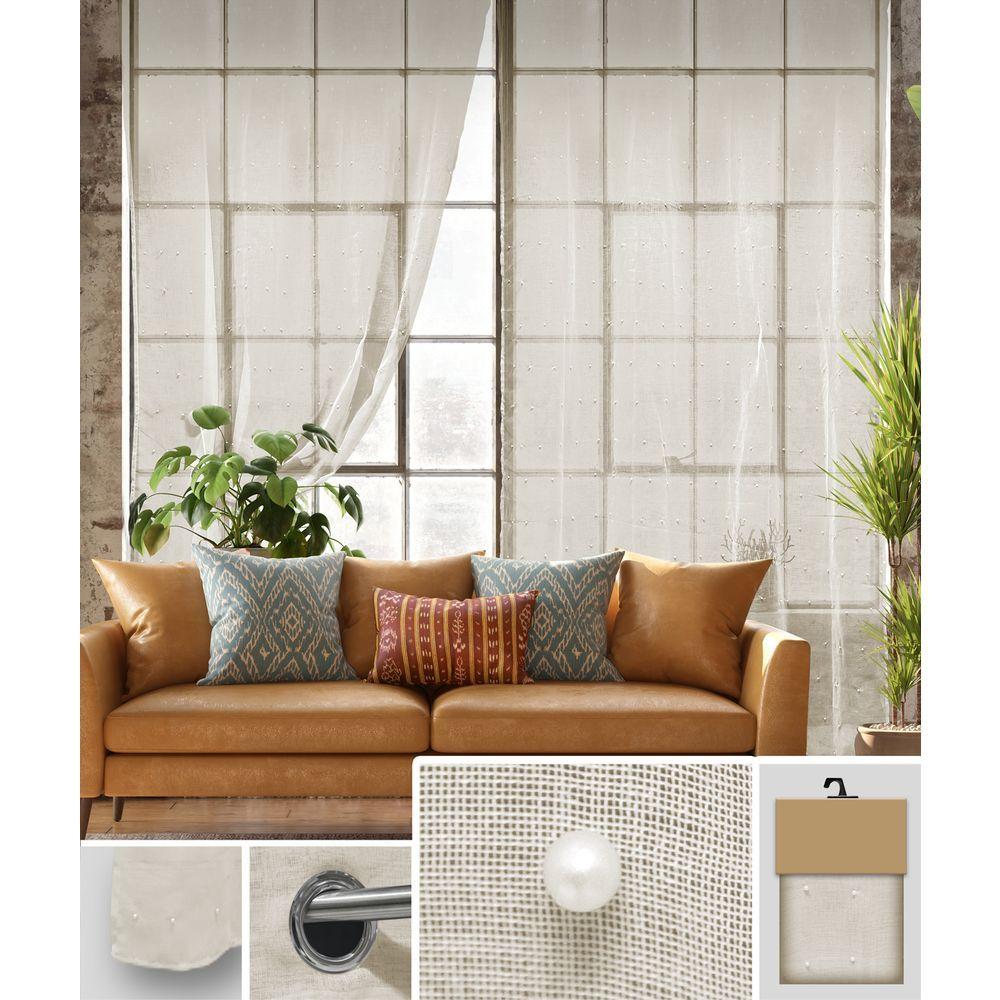 Yan 61871 Tenda Laila Cream 140*280Cm - Tessuto Crema - Tende | Mikasa