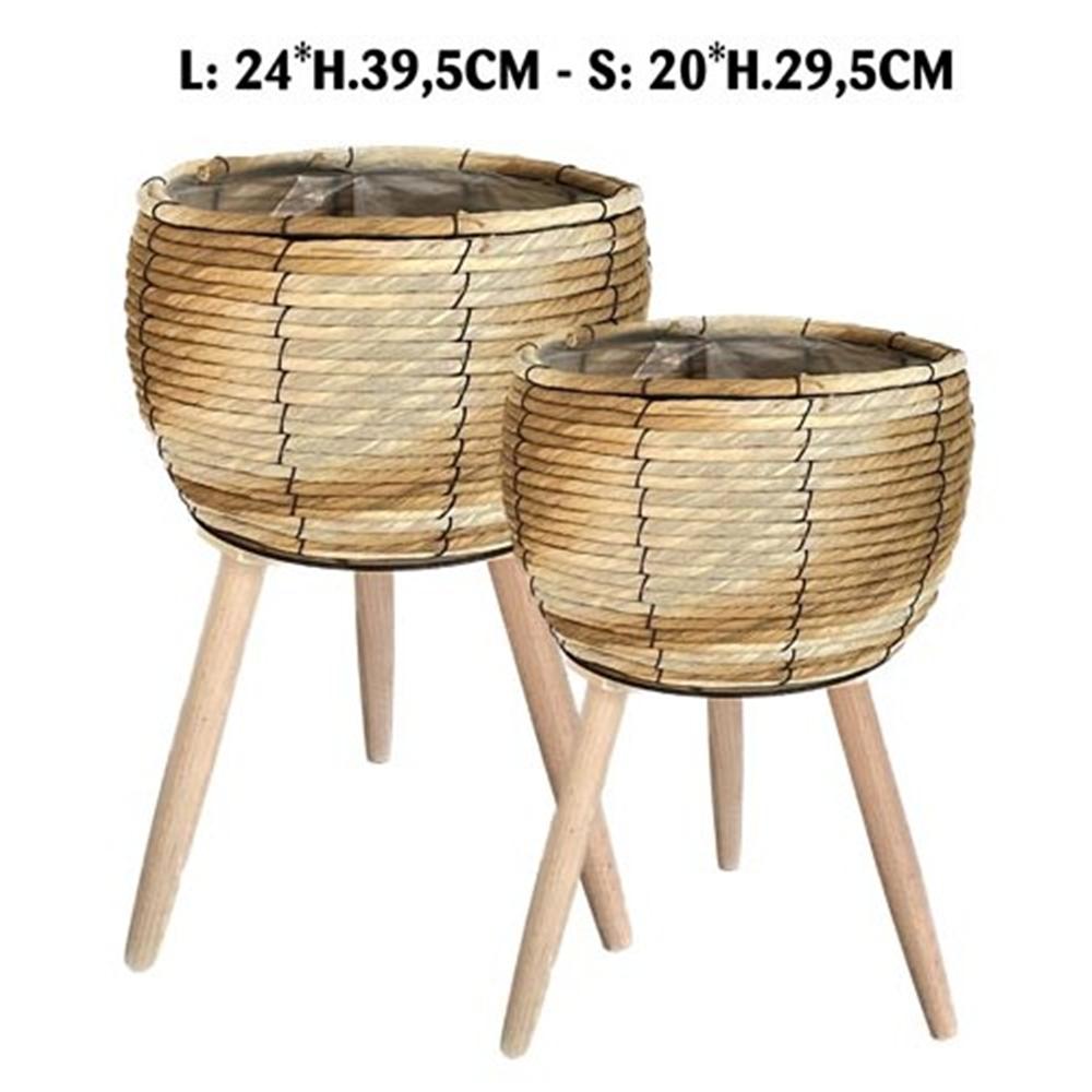 Yue 59455-G Cesto Protavaso Round Big 24*24*39,5Cm
