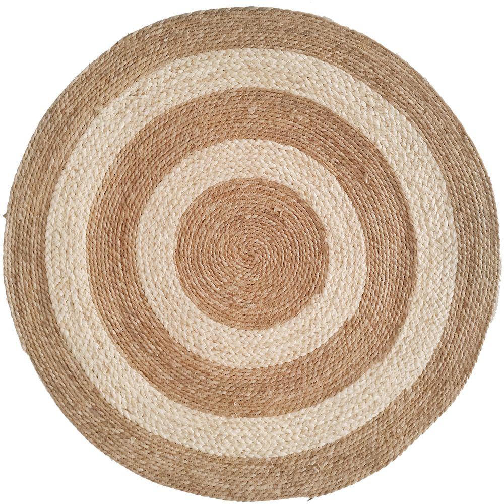 YUE 62753 Tappeto Rotondo Intrecciato 100 Cm