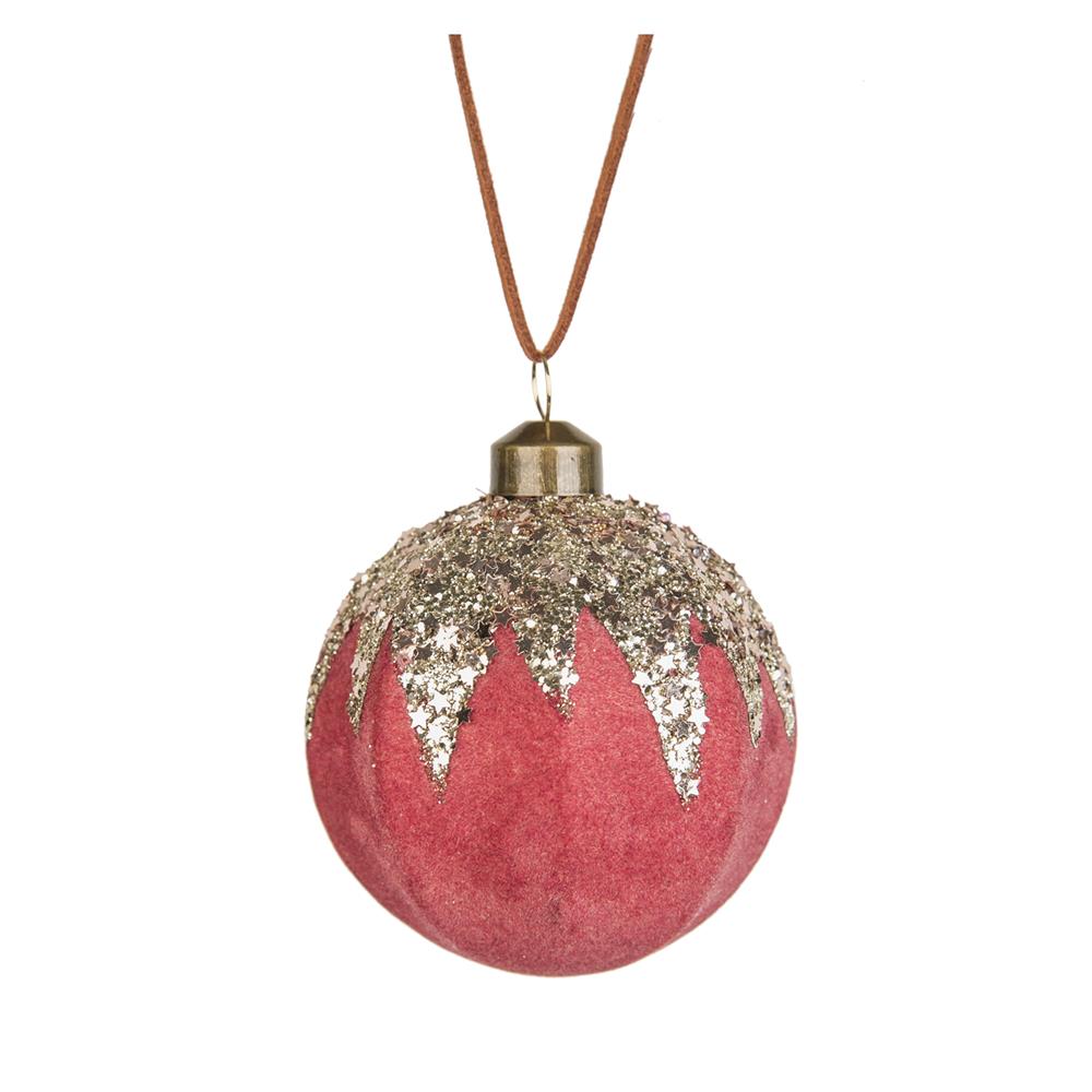 Yuj 56775 Sfera Vetro Velvet Rosa Antico D.10Cm