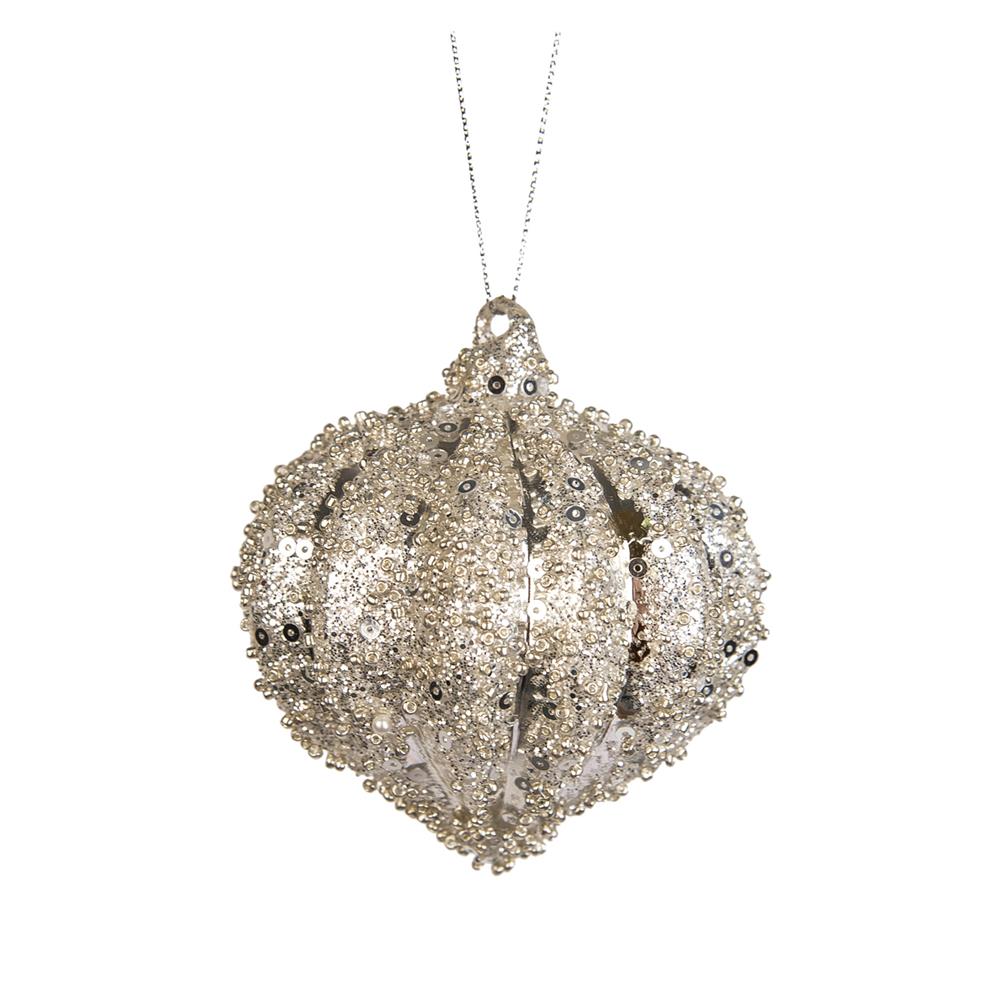 Yuj 56875 Sfera Vetro Cipolla Glitter D.10Cm