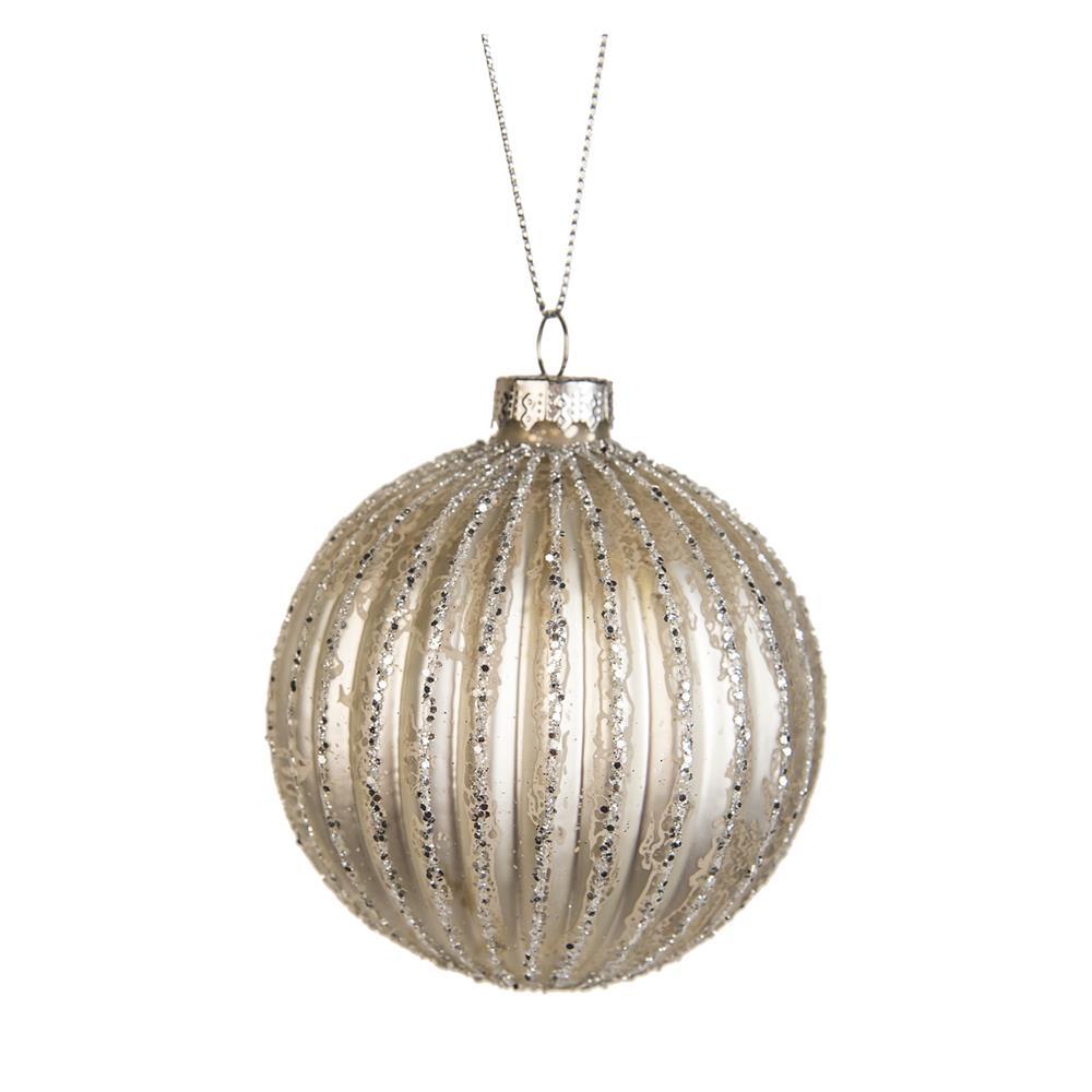 Yuj 56880 Sfera Glitter Argento D.10Cm