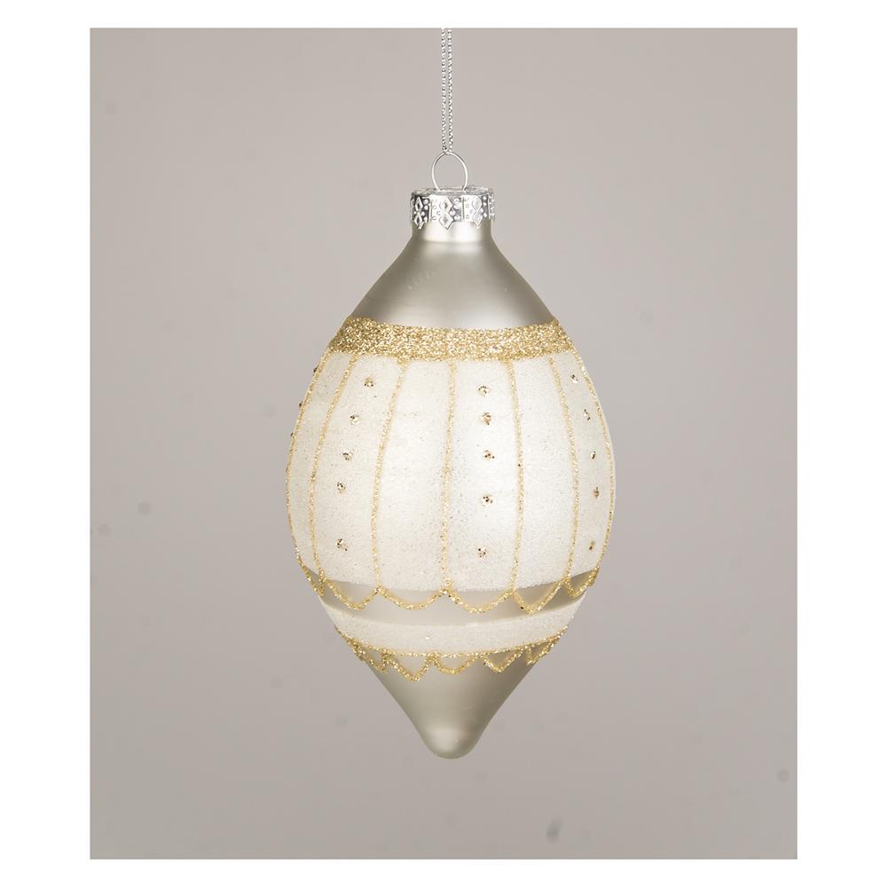Yuj 57782 Sfera Vetro Allungata Gold 8Cm