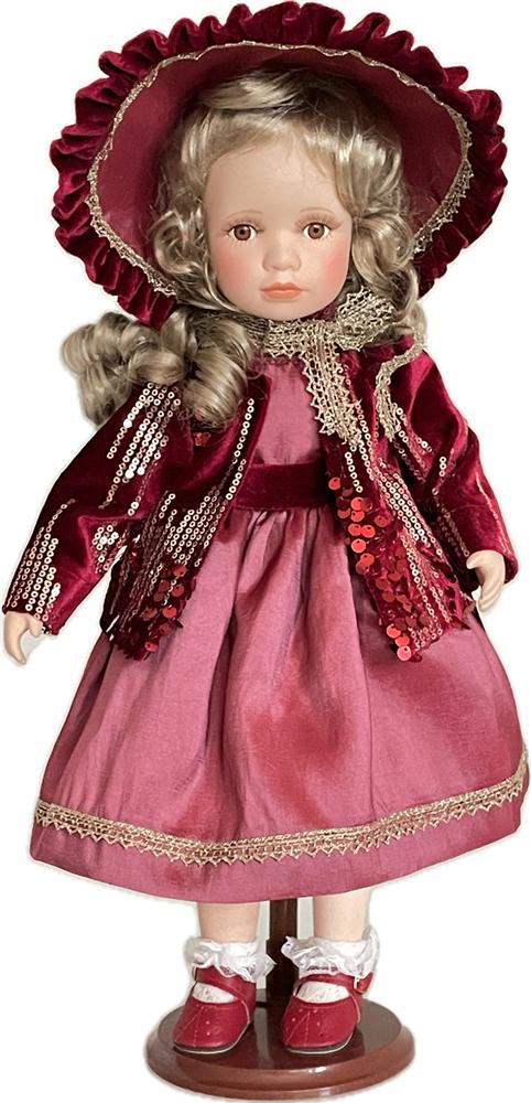 Zar 61197 Bambola Elisabetta In Porcellana Rouge H.45Cm