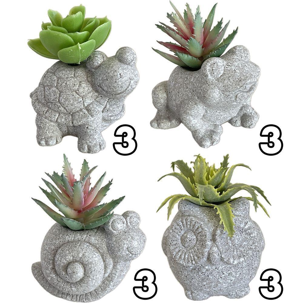 ZEF 62138 Vasetto Small Friend 7.5*5*9Cm 4 Ass.