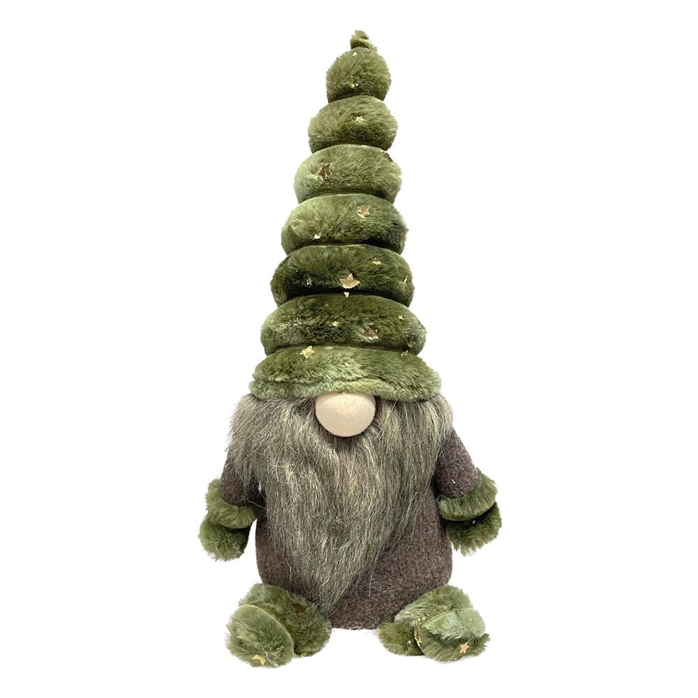 Zoe 58635 Gnomo Green Seduto Natale 36Cm - Verde - Pupazzi | Mikasa