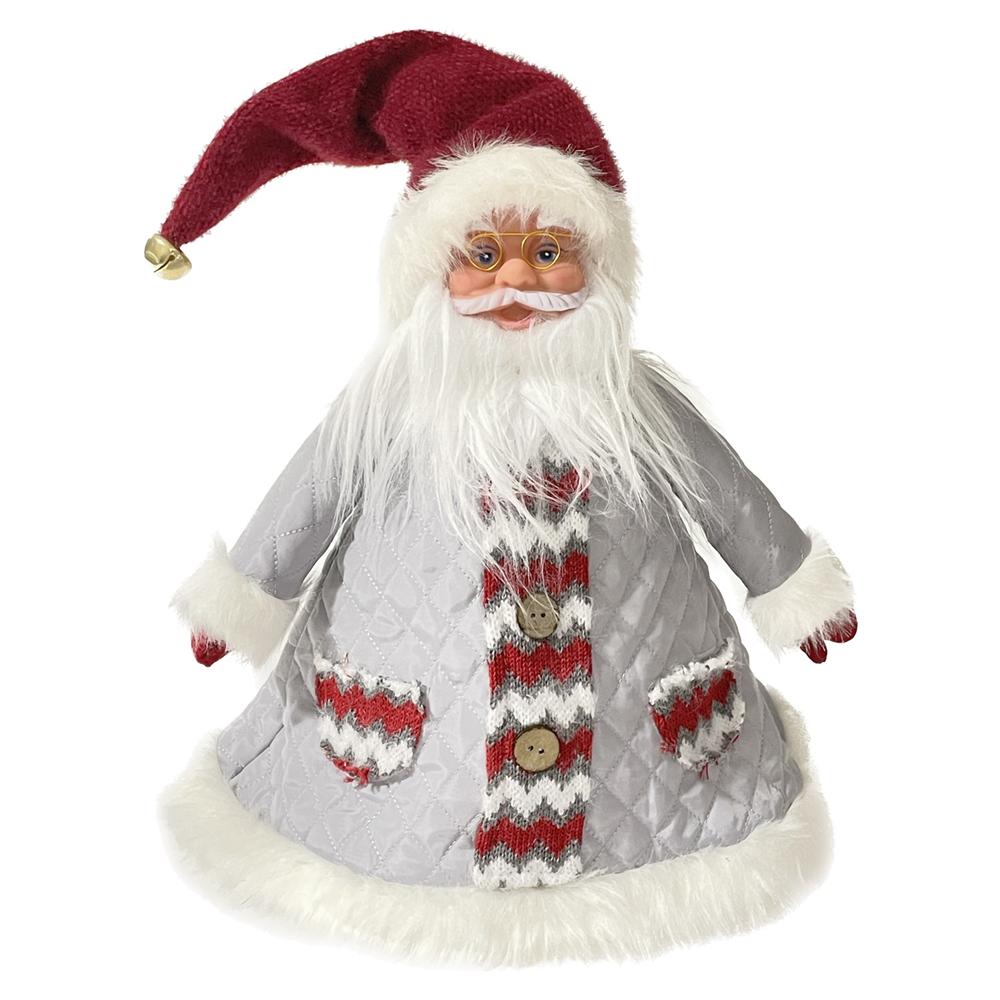 Zoe 58644 White And Red Santa Con Led 35Cm - Bianco - Pupazzi | Mikasa
